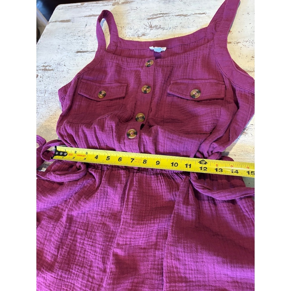 NWTO Tribal Jeans Sloane Cotton Guaze Belted Jumpsuit W/Pockets womens' sz large - Picture 9 of 15
